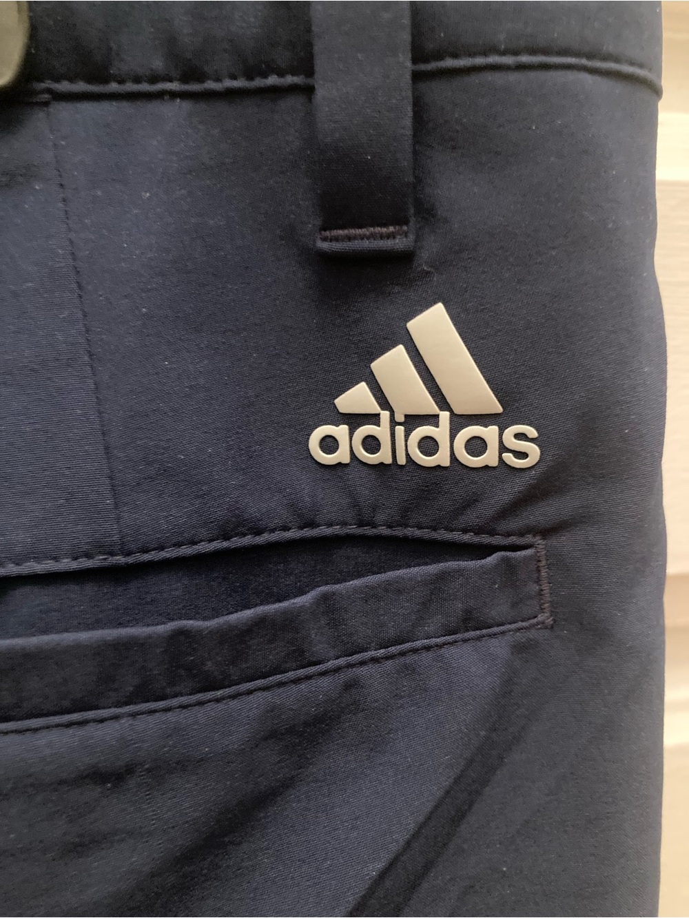 adidas Men's Navy Flat-Front Golf Shorts - Picture 5 of 5